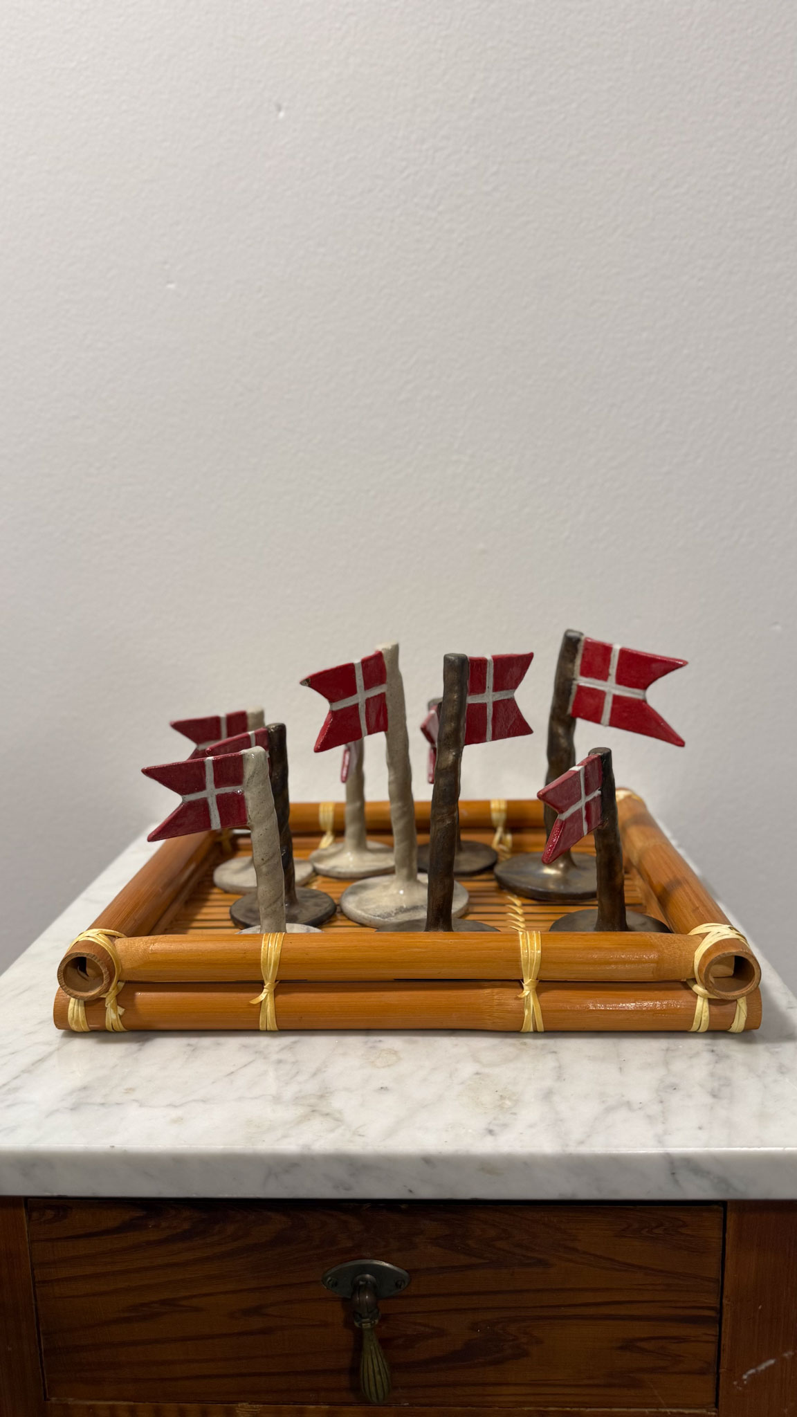 2. sortering - flag med guldeffekt - stor - Billede 4