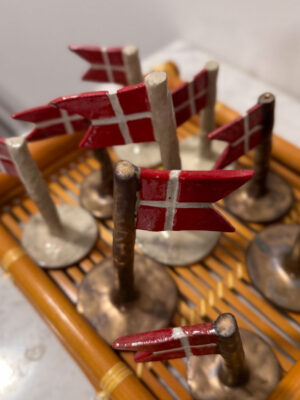 2. sortering - flag med guldeffekt - stor